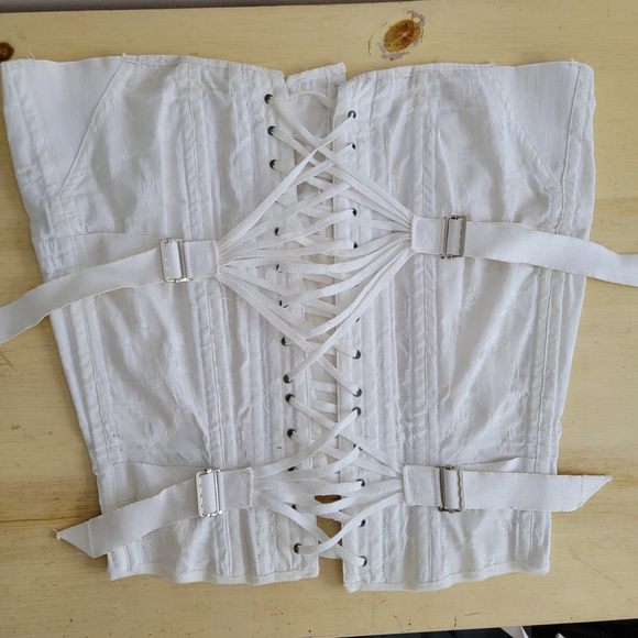 Vintage Sears Fan Corsette Gorgeous Lace Up Waist Trainer Support Cosplay - Picture 2 of 16